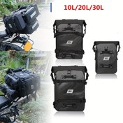 Resim 10L / 20L / 30L Motosiklet Kuyruk Çantası - Ayarlanabilir Kayışlar, Çoklu Bölmeler ve Sokak Turu Motosikletleri için Ergonomik Tasarım ile Büyük Kapasiteli Dayanıklı Yüksek Kaliteli Pannier - Siyah, Sokak Turu Ekipmanı | Şık Motosiklet Çantası | Dayanıklı Yapı, Motosiklet Aksesuarları 