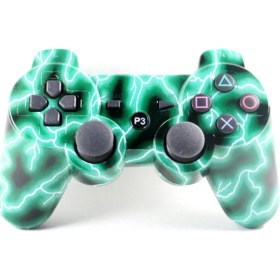 Resim Fsfyb Şarj Kablosu ile Sony Playstation 3 Için Ps3 Denetleyici Kablosuz 6 Eksenli Çift Şok Oyun Denetleyicisi (Yurt Dışından) 