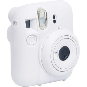 Resim Fujifilm Instax mini 12 Beyaz Fotoğraf Makinesi-10'lu Film-Kıskaçlı Stand-Mini Albüm ve Silikon Kılıf Seti 
