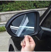 Resim 2pcs /set Rain Pops Anti-fog Ve Araba Dikiz Aynası İçin Yansıtıcı Anti-yansıtıcı Film Şeffaf , Boyut:elipse 100x145mm 