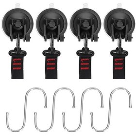 Resim Vantuz Çapa Ağır Araç Montaj Bagaj Tarps Çadırlar Kravat Aşağı Aracı Araba Gölgelik Gergi 4pcs 