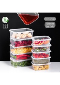 Resim Porsima 4302 10'lu Buzluk Düzenleyici Saklama Kabı 2-1 Lt Şeffaf 