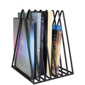 Resim Genel Markalar Masa Üstü Metal Izgara Raf Üçgen Dergilik Plaklık 7 ‘li Ws-43 