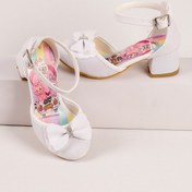 Resim NeSe Shoes Kız Çocuk Labubu Baskılı Topuklu Ayakkabı, Kız Çocuk Abiye Ayakkabı 