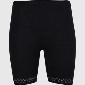 Resim Ceylanoğlu 4'lü Bayan Ribana Dantelli Paçalı Tayt-231 Siyah 