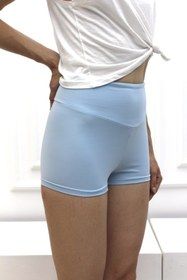 Resim Grenj Fashion Bebe Mavi Extra Yüksek Bel Mini Sporcu Şort 