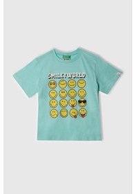 Resim United Colors Of Benetton Erkek Çocuk Smile T Shirt Turkuaz 3ı1xg10ıh-1414 Turkuaz 