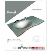 Resim Cam Lavabo Sancak Modeli 90 x 56 CM 