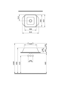 Resim Bocchi Firenze Çanak Lavabo Parlak Beyaz 1005-001-0125 