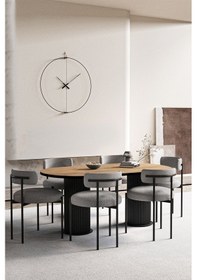 Resim Avvio Vienna Teddy Sandalye 80x140 Yemek Masası Mutfak Masası 6 Kişilik Masa Sandalye Takımı Akça 