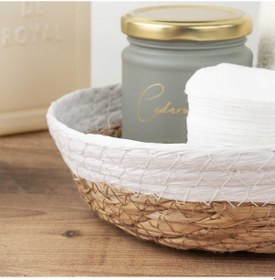 Resim Porsima 15293 Çok Amaçlı Hasır Sepet Düzenleyici Ekmeklik Beyaz 