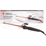 Resim Trina Afro Dalga 9.5mm Gold Seramik Maşa - 20CM.EKSTRA Uzun Başlık - Kıvırcık Saç Maşası 