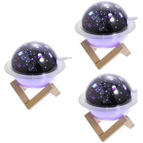 Resim Hava Nemlendirici Led Işıklı Gece Lambası Yıldız Görünümlü Renk Değiştiren 