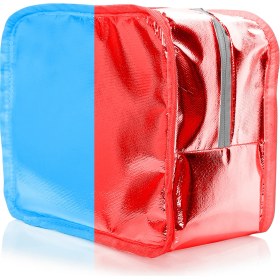 Resim Dys Case 2'li Set Yemek Taşıma Çantası Sıcak ve Soğuk Termal Termos Çanta Kamp Piknik Soğutucu Buzluk Çanta 