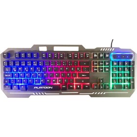 Resim Platoon PL-478 Led Işıklı Metal Kasa Gaming Oyuncu Klavye 