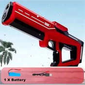 Resim Tam Otomatik Elektrikli Su Tabancası Oyuncaklar 43 Cm Taşınabilir Çocuk Red-with 1battery Kırmızı 