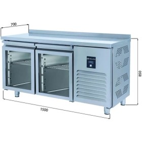 Resim Galleyz Tezgah Tip Buzdolabı - 2 Cam Kapılı - 150X70X85 cm 