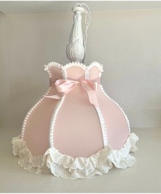 Resim LULUAVİZEM Luluavizem Elde Yıkanabilir Sarkıt Çocuk Bebek Kız Ponpon Avize, Fisto Kenarlı Bebek Odası Avizesi 