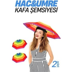 Resim MiraLive Hac Umre Kafa Şemsiyesi Güneş Koruma Şemsiyesi 2 Adet 716266 