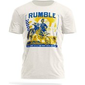 Resim Rumble Motorsiklet T-Shirt Beyaz 