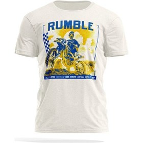 Resim Rumble Motorsiklet T-Shirt Beyaz 