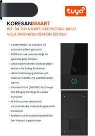 Resim koresan ISZ-3A Tuya Kart Okuyuculu Akıllı Villa İnterkom Diafon Sistemi 