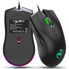 Resim Sones Hxsj A883 7 Tuşlu 6400 Dpı Rgb Işıklı Mekanik Oyun Kablolu Faresi Diğer 