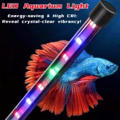Resim Balık tankı için 1 adet LED akvaryum lambası, USB ile çalışan düşük voltajlı akvaryum aydınlatması, çift sıra tasarımlı, su bitkileri, balık tankları, 17/27/37/47/57cm, masaüstü mini tanklar, oturma odası dekorasyonu, akvaryum duvarı, ekolojik tanklar, su dekorasyonları, akvaryum dekorasyonları, akvaryum aydınlatması, pili olmadan 