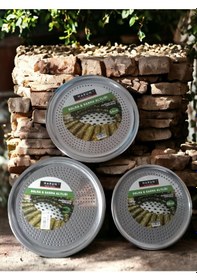 Resim Harun 3'lü Paslanmaz Çelik Dolma Sarma Aparatı Tencere Altlığı Süzgeç Metalik 