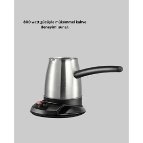 Resim MidasTech 800W Paslanmaz Elektrikli Cezve Gizli Rezistans ve Ergonomik Kulp Midiastech 