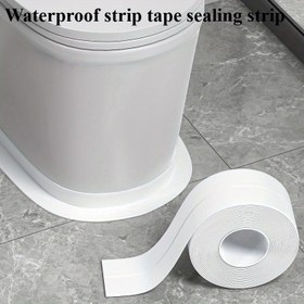 Resim 1.5m ve 3.2m Su Geçirmez ve Küf Dirençli PVC Şerit Bant - Mutfak, Banyo, Tuvalet ve Zemin Çatlakları için Esnek Yapışkan Sızdırmazlık Şeridi - Dayanıklı ve Kolay Uygulanabilir, Banyo Sızdırmazlık Bantı | Modern Sızdırmazlık Bantı | PVC Bant, Su Geçirmez Bant 