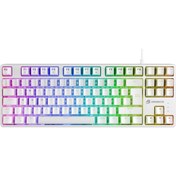 Resim Gamebooster G23W Enigma TKL Rainbow Aydınlatmalı Red Switch Mekanik Beyaz Oyun Klavyesi 