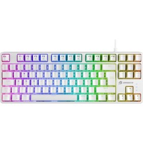 Resim Gamebooster G23W Enigma TKL Rainbow Aydınlatmalı Red Switch Mekanik Beyaz Oyun Klavyesi 