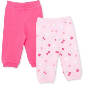 Resim HelloBabymon Kız Bebek 2li Alt Kiraz Baskılı Ribanalı 