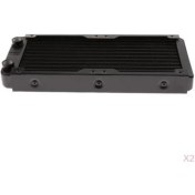 Resim 2x 10 Boru Pc Cpu Co2 Için Alüminyum Eşanjör Radyatörü 240MM Vida Tipi 