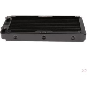 Resim 2x 10 Boru Pc Cpu Co2 Için Alüminyum Eşanjör Radyatörü 240MM Vida Tipi 