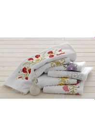 Resim Özdilek 5 Adet 50X90 Nakışlı El Yüz Havlusu 