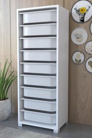 Resim Remaks Mutfak Dolabı 9 Sepetli Çok Amaçlı Dolap - Beyaz 