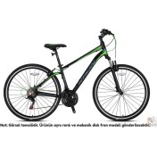 Resim Kron 2022 Kron Tx 75 28'' 21 Vites Mekanik Disk Trekking Bisiklet Siyah - Füme - Yeşil 20'' 