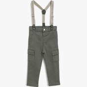 Resim Erkek Bebek Jogger Pantolon Cepli Pamuklu 