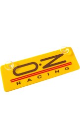 Resim Otohousse O.z Racing Sarı Dekor Plaka Vantuzlu Cam Süsü 22X7.5CM 