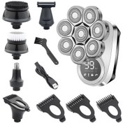 Resim Vkemall Çok Fonksiyonlu Lk-8370 Elektrikli Tıraş Makinesi - 6'sı 1 Arada, Usb Şarjlı, Su Geçirmez, Dijital Ekranlı 