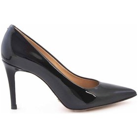Resim Rouge Deri Stiletto Kadın Topuklu Ayakkabı 4924-02V8 Siyah Rugan Siyah 