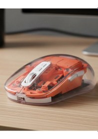 Resim Şeffaf Kablosuz Mouse Bluetooth Bağlantılı Sessiz Tıklama 