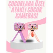 Resim Zeroshop Çocuk Için Eğitici Video Kamera Ayaklı Mini Fotoğraf Makinesi 
