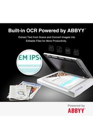 Resim Plustek OS1180 A3 Düz Yataklı Tarayıcı, 9 Saniyede A3 Tarama, LED Işıklı, ABBYY FineReader 12 Dahil 