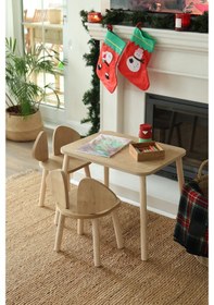 Resim Mickey Fare 1 Masa + 2 Sandalye (Çocuklar için Yaz-Sil Montessori Aktivite ve Etkinlik Masa Sandalye Takımı) 