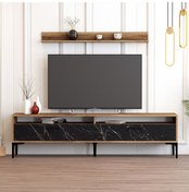 Resim Variant Istanbul Tv Ünitesi - Ceviz / Siyah Mermer 