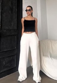 Resim Madmext Sarı Bol Paça Kadın Eşofman Altı Mg2279 