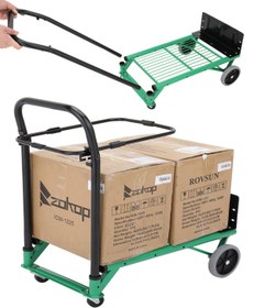 Resim Genel Markalar Yükseklik Ayarlı Çok Fonksiyonlu Portatif Katlanır Koli Yük Paket Taşıma El Arabası 100Kg 